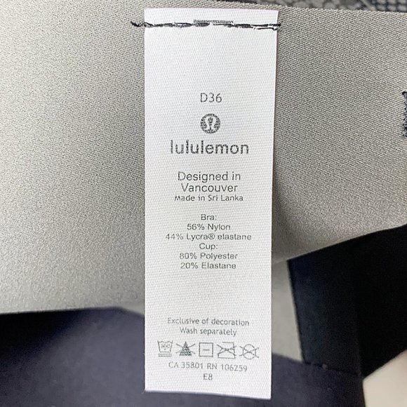 Lululemon Enlite Bra Zip Front High Support Camo - Picture 9 of 11